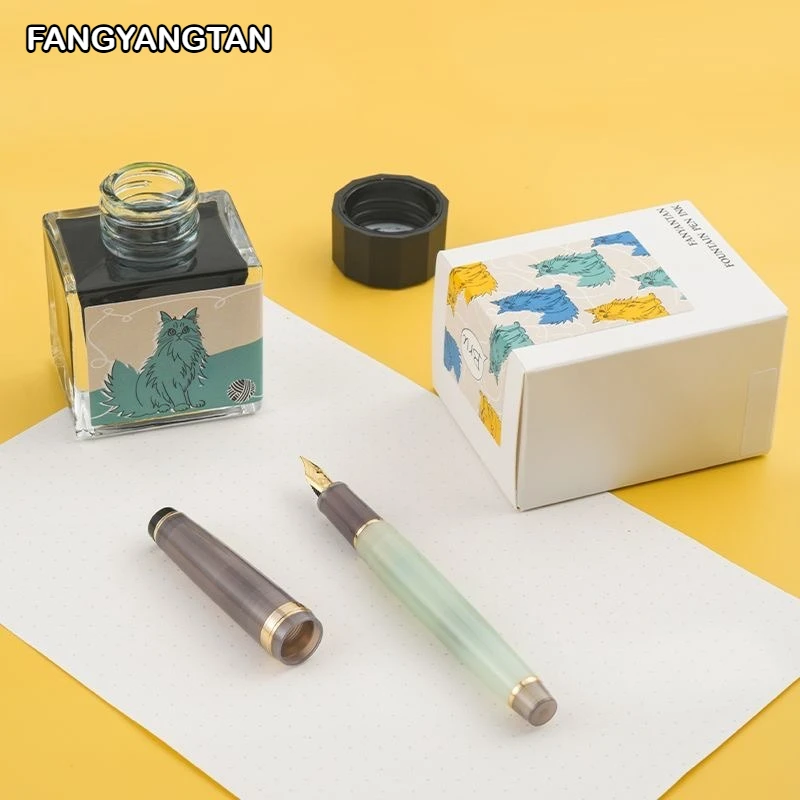 FANGYANGTAN 20 색상 50ml 쉰 만년필 잉크 포레스트 캣 그라디언트 컬러 유리 딥펜 문구 학교 용품