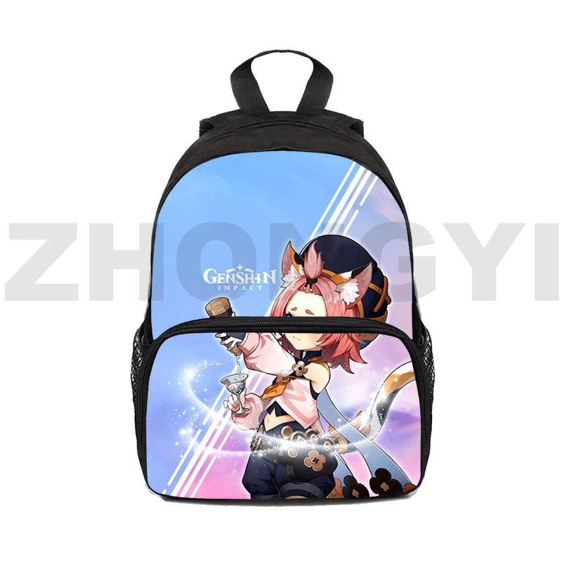

Ударопрочный рюкзак для игры 3D Harajuku Genshin, 12/16 дюйма, милый школьный японский рюкзак для девочек, новая дорожная мультяшная унисекс сумка