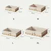 Woven Storage Baskets Metal and Rattan Organizer Storage Boxes with Cotton Lining Clothes Organizer Basket Bedroom Accessories 6