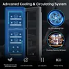 12Inch 16 Bottle Dual Zone Wine Cooler Refrigerator Professional Compressor, Stainless Steel & Tempered Glass For Red Wine 2