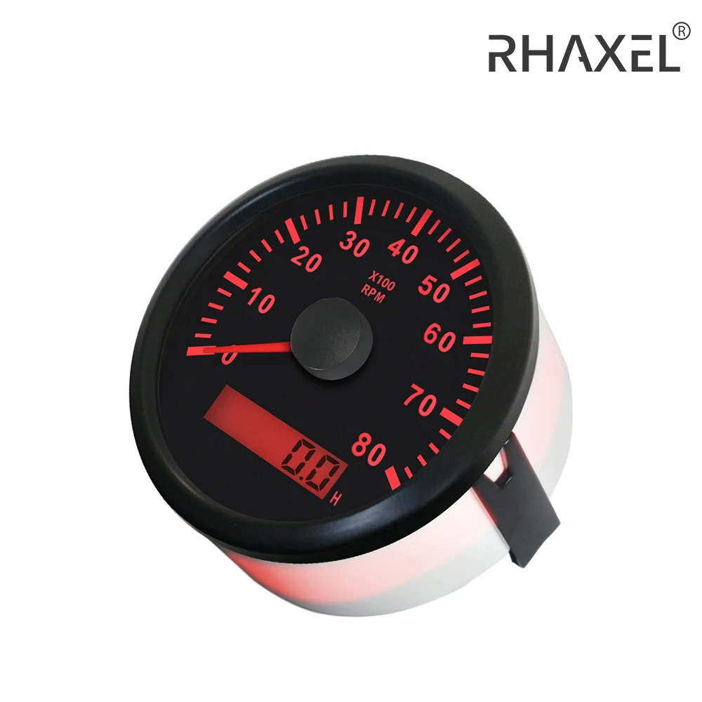RHAXEL Universal Tachometer RPM REV Counter with Hour Meter 3000/4000