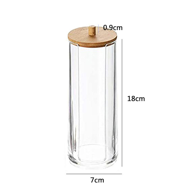 Organizer Cotton Swab Storage Box Organizador Acrylic Cotton Pad Storage Box Cosmetic Plastic Box Bathroom Bedroom