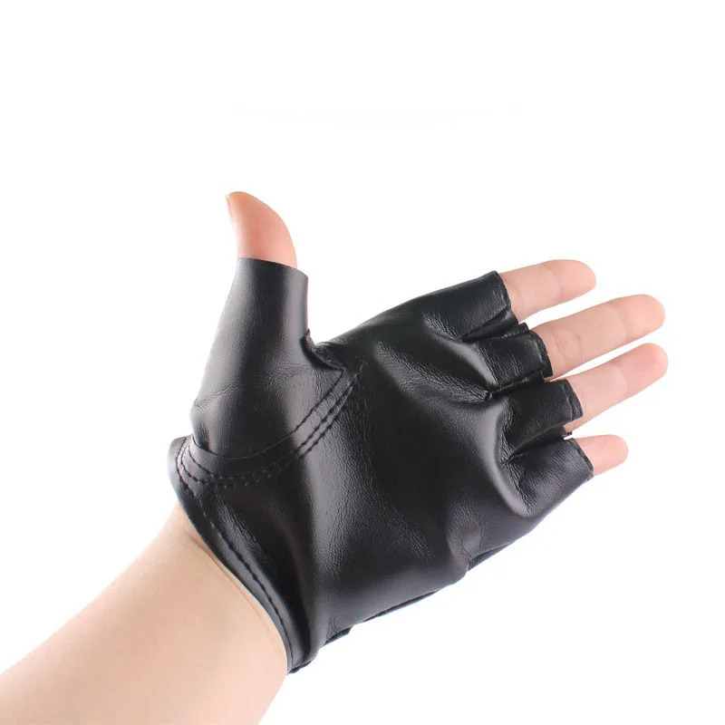 Cool JK Sleeves Gothic Half-Finger Hollow Gloves Leather Y2K Lolita Harajuku Punk Unisex Cosplay Accessories