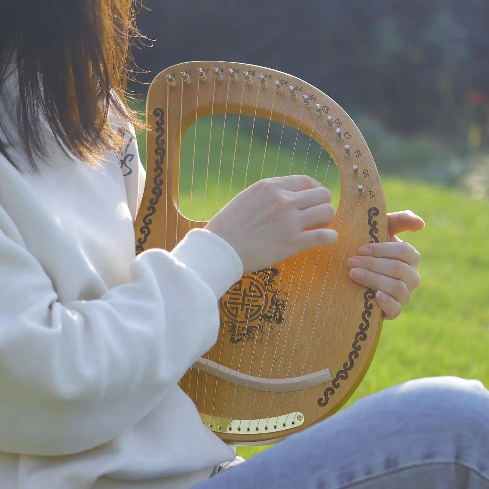 , 16 Harp Body with String Tuning Wrench, Great Gift for , Beginners, Children, Adults