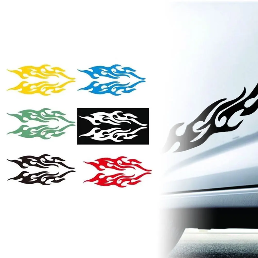 

Universal DIY Flame Vinyl Decal Sticker Waterproof For Car Motorcycle Gas Tank Waterproof Motorcycle Flame Sticker Kit Decals