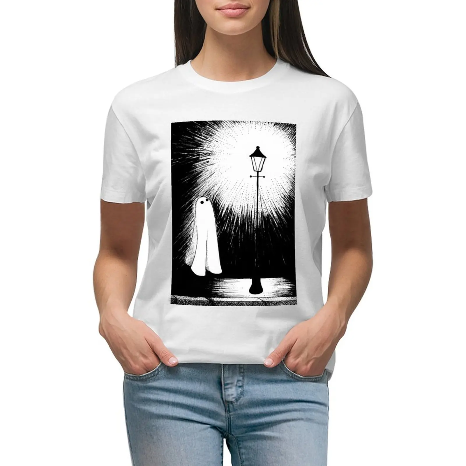 

Ghost T-shirt Short sleeve tee funny summer clothes Women's t-shirt