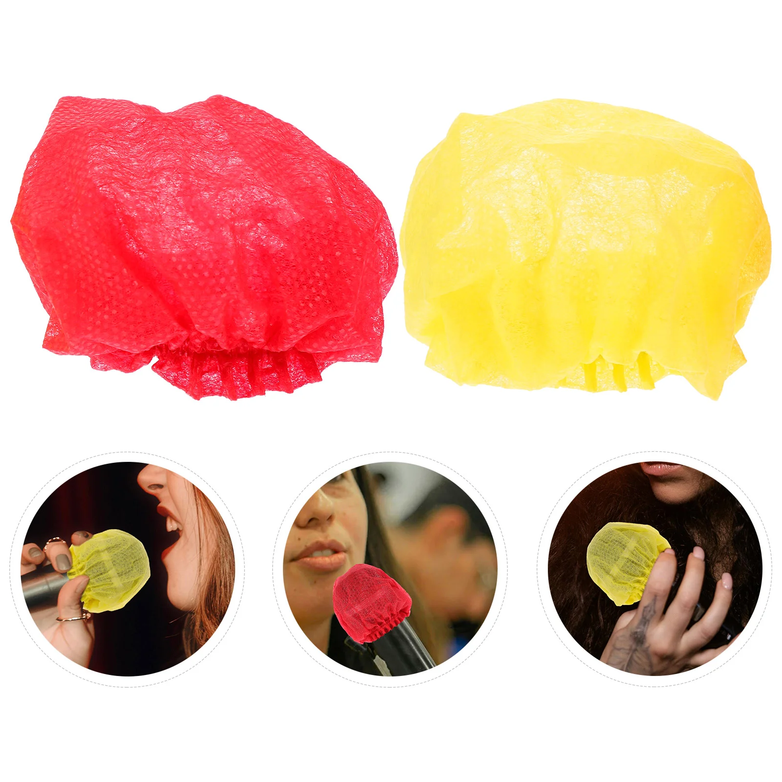 

200pcs Microphone Covers Non-woven Microphone Protector Single-use Mic Covers
