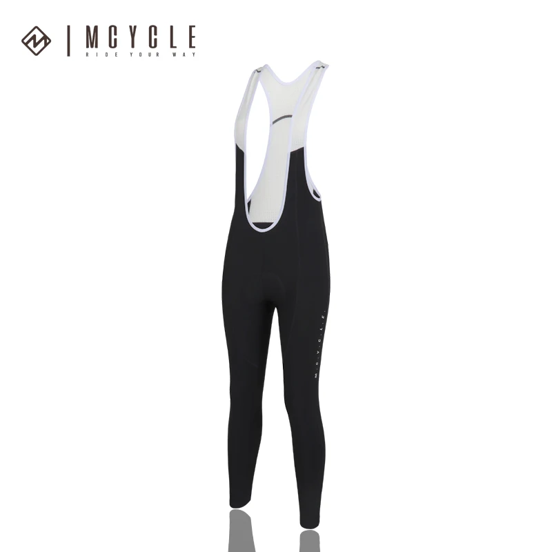 Mcycle Winter Fleece Cycling Clothing 3D Padded Bicycle Bib Pants Padded Bike Pants Seamless Cycling Bib Women