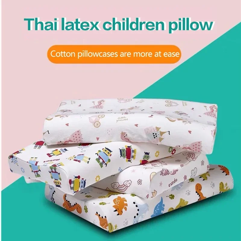 Kids Pillow Cartoon Natural Latex Children Elastic Slow Rebound Memory Foam Pillow Soft Baby Sleeping Orthopedic Head Cushion 3