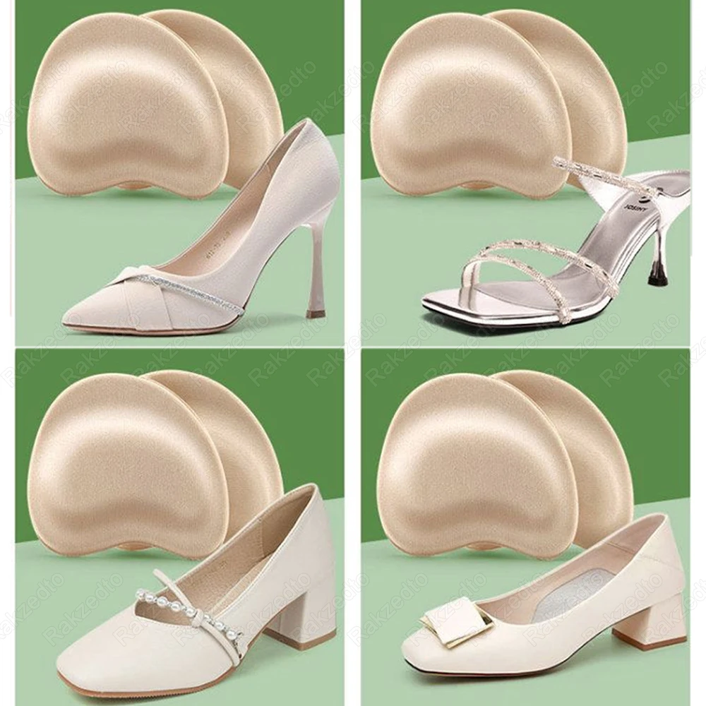 4 Paar Schwamm-Schuhpolster für Damen, High Heels, lange Stand- und Schmerzlinderungs-Einlegesohlen, rutschfeste Vorfußpolster für große Schuhe Einsatz – Detail 9