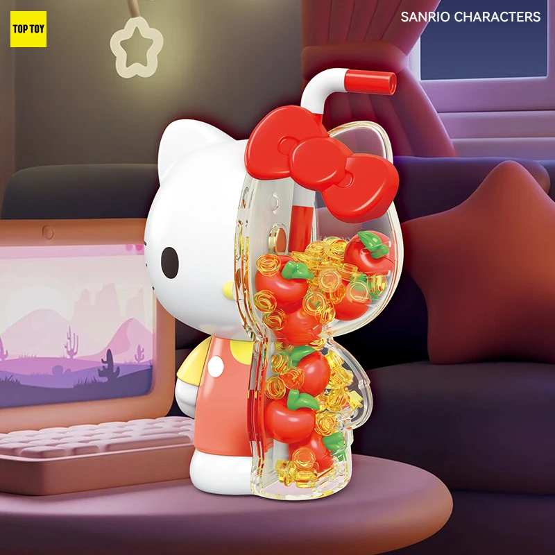 TOPTOY 산리오 쿠로미 애플 버블 물 장면 조립 장면 빌딩 블록 퍼즐 장난감