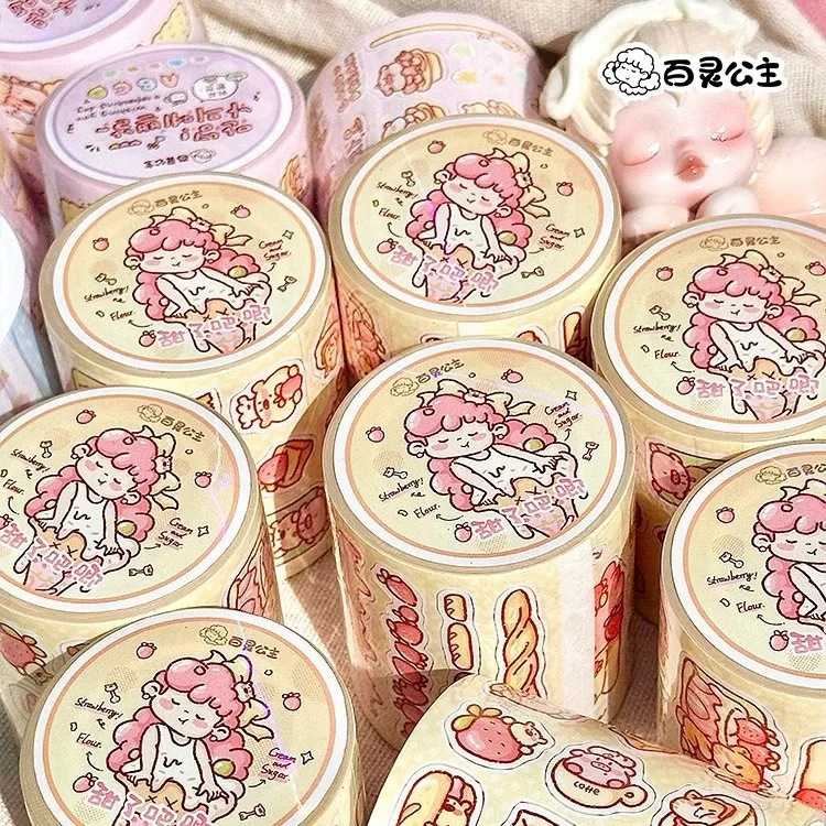 프린세스 라킨 마스킹 테이프, 정크 저널 스크랩북 스티커, DIY 종이, 일본 장식 접착 테이프, 1 개/로트
