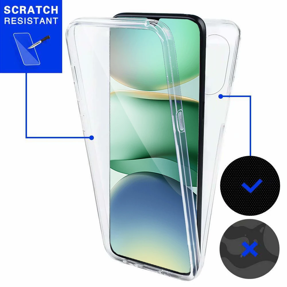 360-Degree Double-Sided Crystal Clear Protective Phone Case
