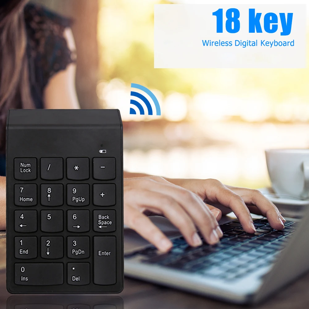 지지대 자동 절전 모드 디지털 숫자 키패드, 은행 회계 창구 직원용 숫자 키보드 Bluetooth-Compatible4.0, 18 키