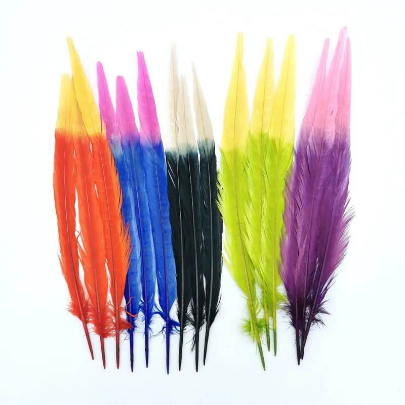 

40-45cm 200pcs/Lot Two Color Pheasant Tail Feathers Fly/Craft for Party Stage Decorations