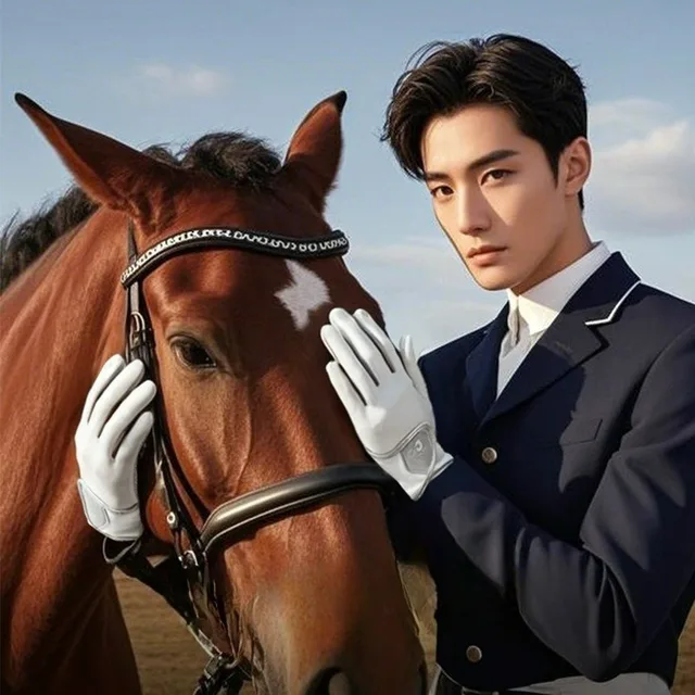 Equestrian Gloves Outdoor Equestrian Equipment Sun Protection Horse Riding Clothes Wear-resistant Horse Racing Touch Screen 2