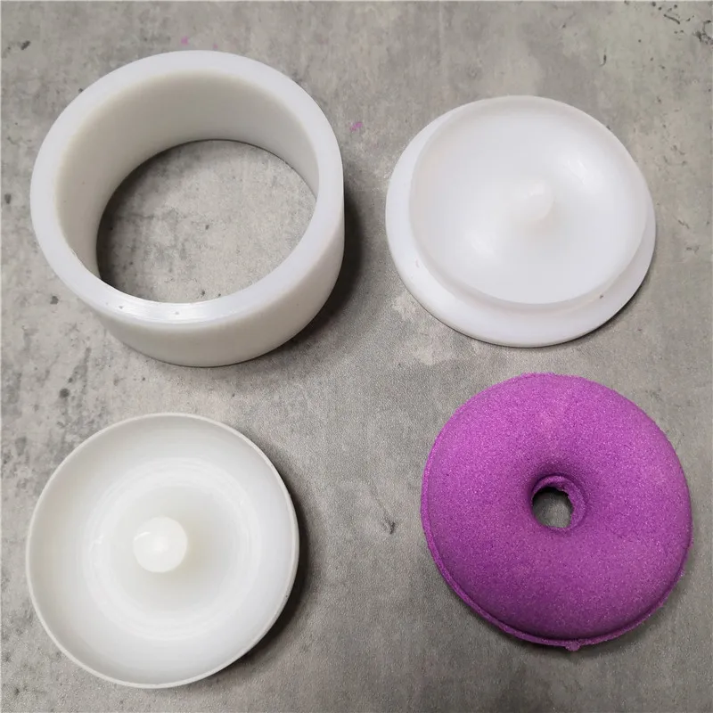 plastic round solid shampoo press bar mold 2.5inch 6.35CM diameter max volume 95g bath bomb mold