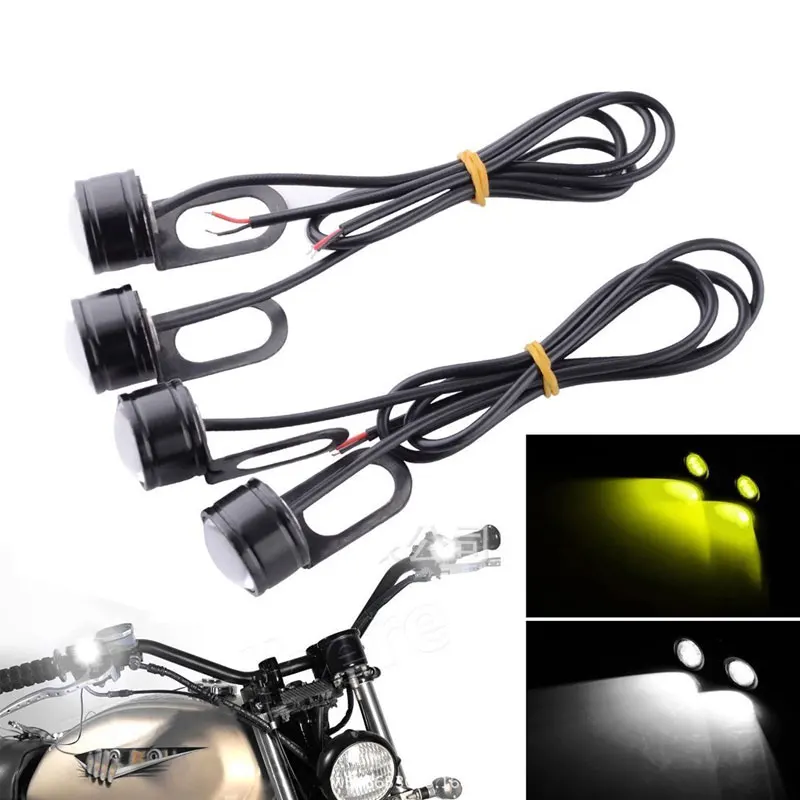 Eagle eye light mounted on motorcycle fork