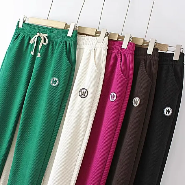 Women Warm Autumn Winter Plush Cashmere Corduroy Pants Female Casual Korean Sweatpants Loose Harem Long Trousers NS5512 2