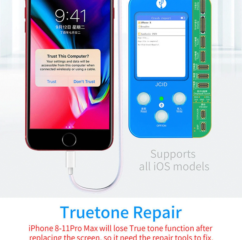 auto body repair kit JC V1S Programmer for iPhone 7 8 X XS MAX 11 12 Series Battery Photosensitive Original Color Touch Shock Fingerprint ProgrammerJC JCID V1SE Battery Repair Flex Cable Repair Programmer Battery Read&Write Remove Error Health Warning for iPhone 11-13 ProMax best drill for home use