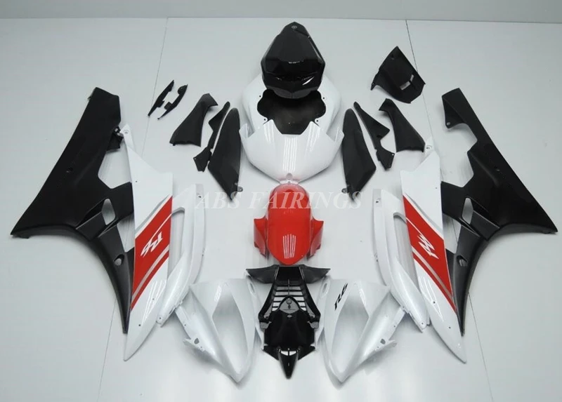 

Комплект обтекателей из АБС-пластика для мотоцикла, подходит для YAMAHA YZF- R6 2006 2007 06 07, черный, белый, красный
