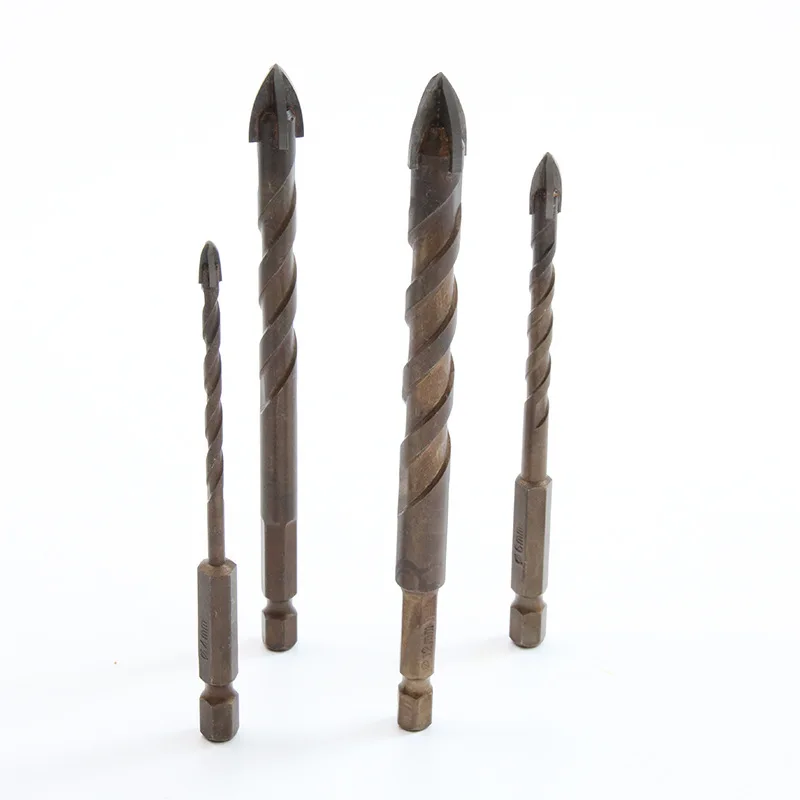 4-7Pcs/set Cross Hex Tile Bits Glass Ceramic Concrete Hole Opener Alloy Triangle Drill Size 3/4/5/6/8/10/12 mm drill bit set drill bits drill bit screwdriver bit set