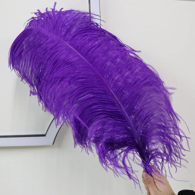 

Free shipping 50pcs purple ostrich feathers 50-55cm 20-22inch party wedding decorations carnival feathers DIY