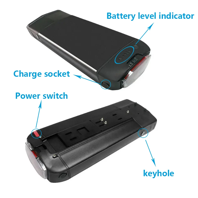 Lithium Battery Pack 24v 36v 48v Rear Rack E-Bike lithium battery Pack 10.4Ah 13Ah 20Ah 24Ah For Phylion XH370-13J Joycube wall-es E-Bike Batteries lithium battery pack