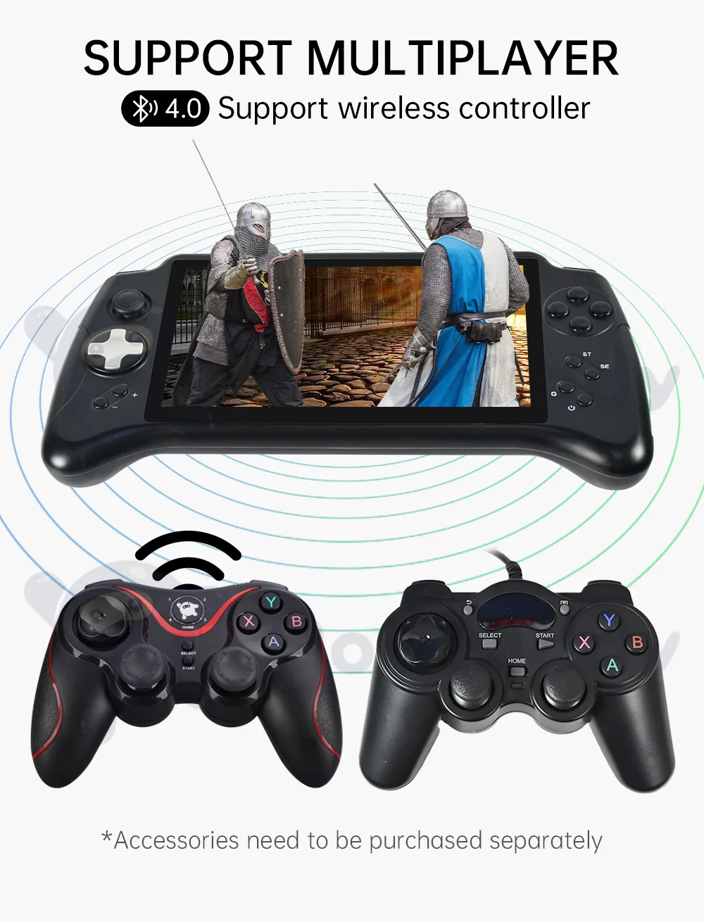 New POWKIDDY X17 Android 7.0 Handheld Game Console 7-inch IPS Touch Screen MTK 8163 Quad Core 2G RAM 32G ROM Retro Game Players