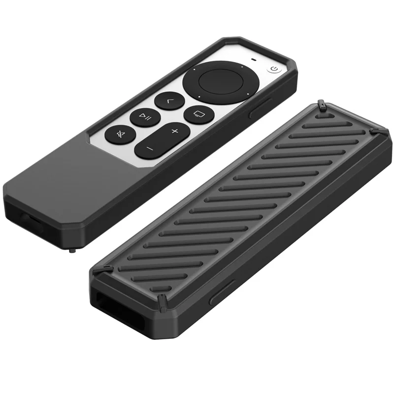 Custodia Protettiva Remota In Silicone Per Apple-Tv 4K Remote 2021 Custodia Morbida Antiurto Antiscivolo Custodia Per Telecomando, Nera