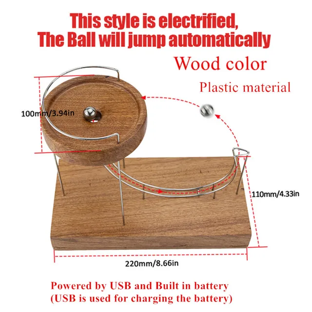 Machine À Mouvement Perpétuel En Bois, Art Cinétique, Boule Sautante  Automatique, Jouet De Table Créatif, Décoration De La Maison - AliExpress