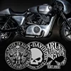 Large 3D Metal Skull Skeleton Sticker For Harley Davidson Motorcycles Car Locomotive Tail Fuel Tank Cover Machine Head Emblem 4