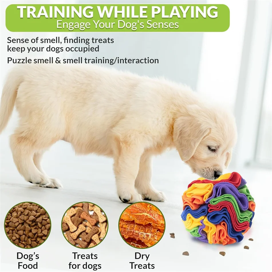 Description Picture 3 of itemSnuffle Ball for Small Dogs, Interactive Dog Toys to Keep Them Busy, Mental Stimulation Nose Work Treat Game for Dogs