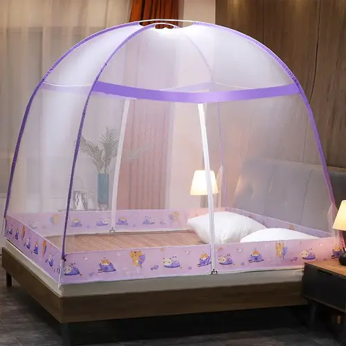 1pc 360°Coverage Thickened/encrypted New Cartoon Double Door Mongolian Yurt Mosquito Net,  Foldable Mosquito Net No Installation - Image 17