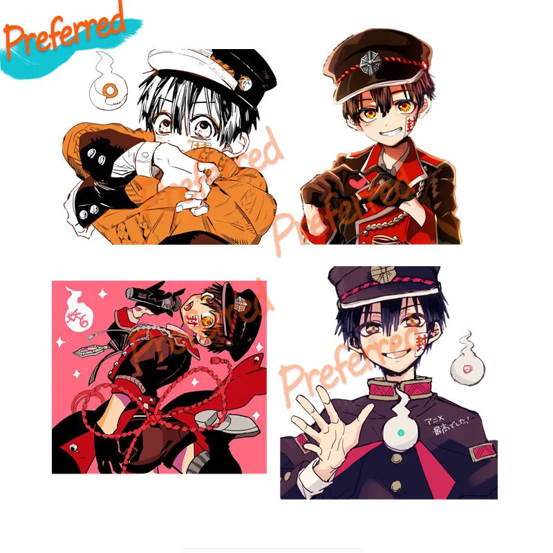 

Jibaku Shounen унитаз обвязанный Hanako Kun аниме наклейки с персонажами из мультфильмов Мотокросс гоночный фотоэлемент Наклейка на стену автомобиля высечка