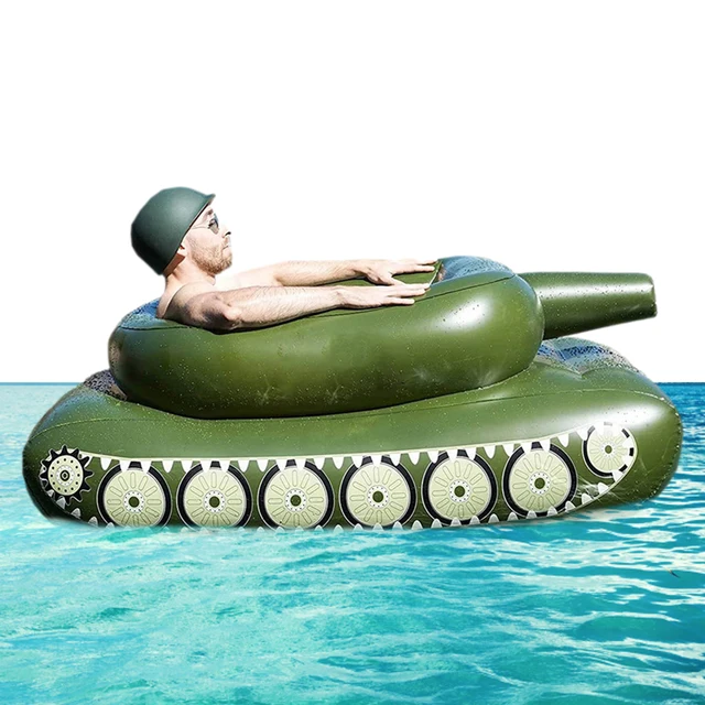 Inflatable Tank Float Inflatable Tank Battle Rafts Giant Inflatable Pool Tank Toy Funny Pool Accessories For Kids Adult Summer 1