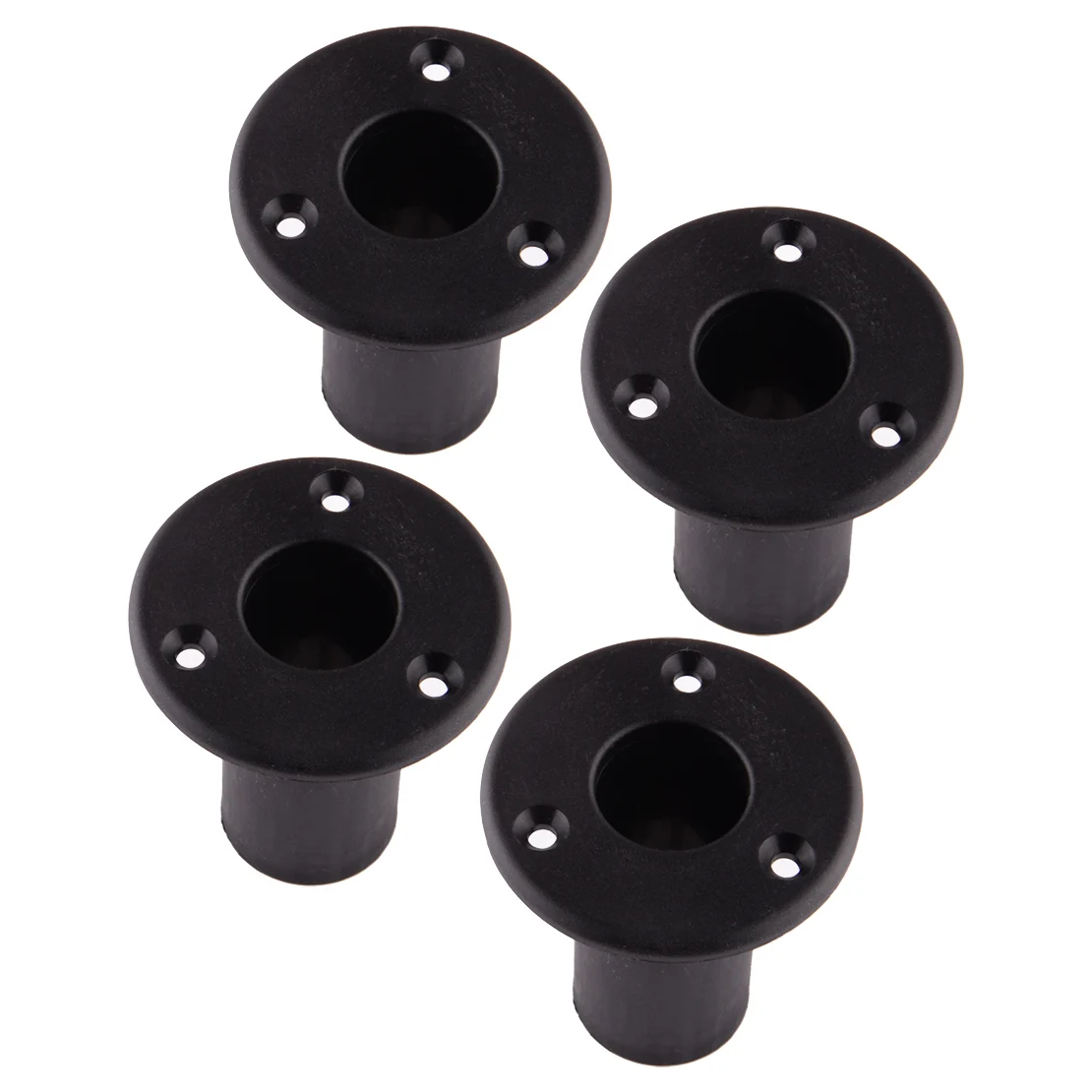 

4Pcs Extra Cup Mount Set for Removable Folding Pontoon Ladder Insert Plug Base 1" Tubing Black