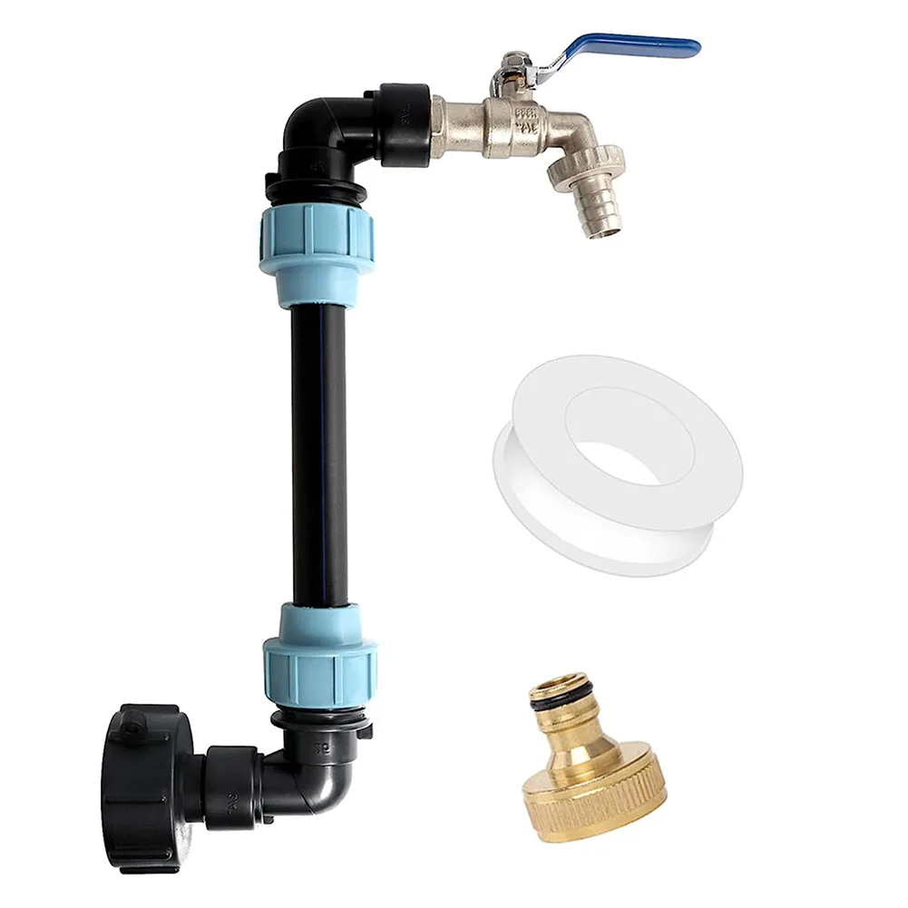 

3/4 Inch IBC Adapter Gooseneck Brass Tap S60x6 Tap Shut-Off Valve With Extended Outlet Valve Brass Hose Fittings And Bandage