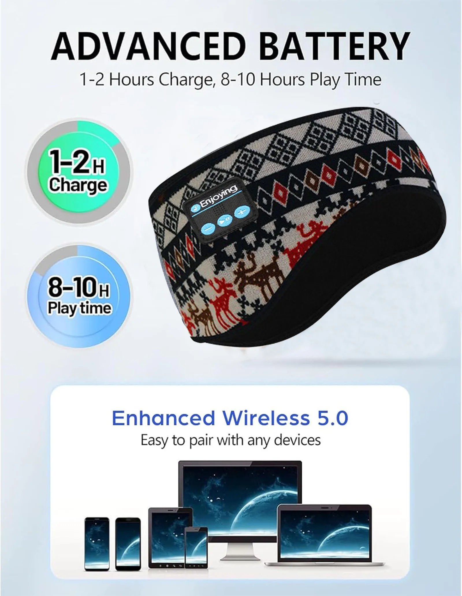 Wireless Bluetooth Headphones Headband Unisex Sports Music Winter Earmuffs Outdoor Ear-Muffs Ear Cover Bluetooth Headset Mic