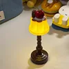 Kawaii Pudding Night Light LED Desk Lamp Battery Powered Desk Bedside Bedroom Bar Room Decor Atmosphere Sleeping Light kid Gifts 5
