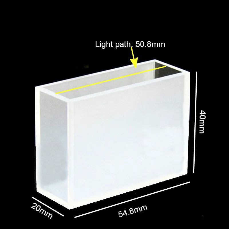 Quartz Lovibond Cuvette ( Liquid Sample Cell ) Light Path 50.8 mm Glass Absorption Cells For Comparative Chromometer 1 / PK