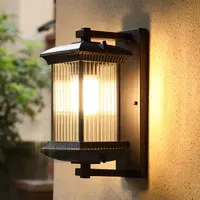 Outdoor Wall Lamp Metal Waterproof Outside Wall Lights AC90-260V Exterior Wall Lighting for Hotel Villa Big Porch Garden Gate 4
