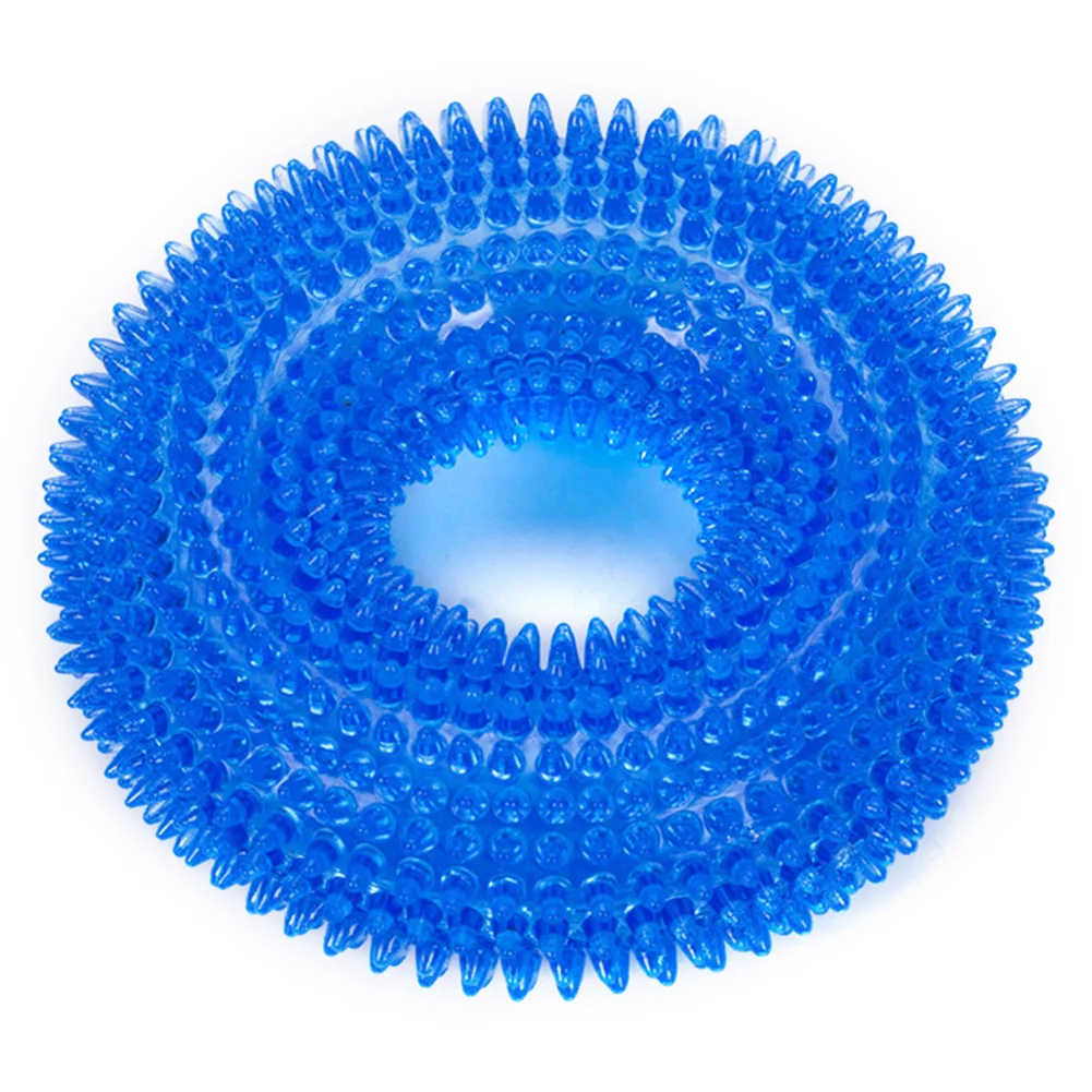

Sound Pet Training Chew Dog Toys Interactive Molar For Large Dogs Funny Thorn Circle Ring Squeak