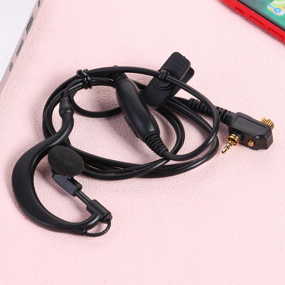 1Pin G Shape 2.5mm Earphone Headset Earpiece Earhook with PPT Mic for Motorola