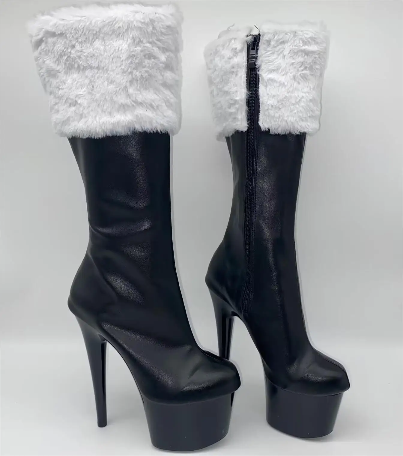 

17cm autumn and winter fashion women's high boots, sexy high heels PU material, model banquet stage catwalk boots
