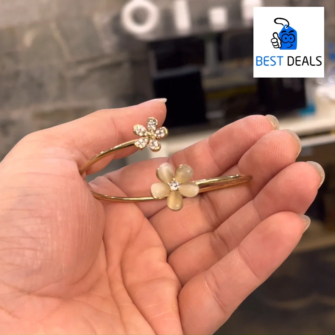 Bracelet Bf-01G Golden Flower Bracelet For Women - Bracelet For Women