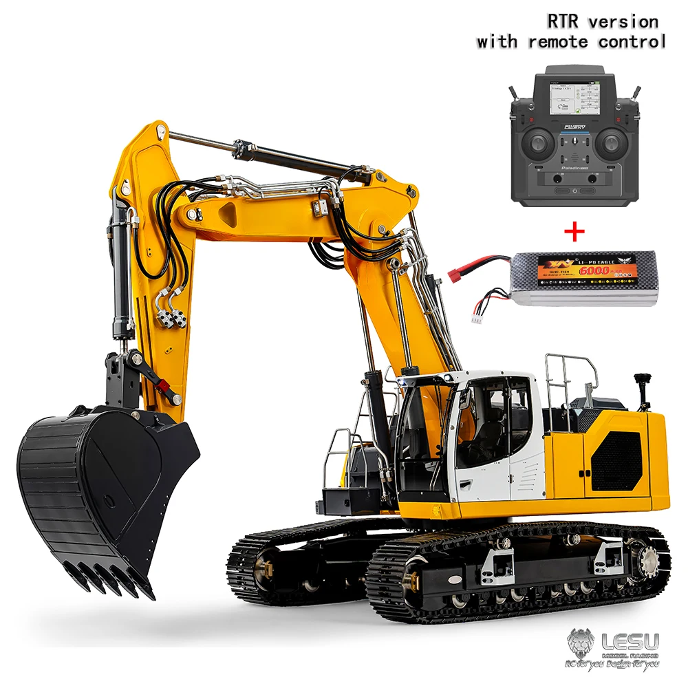 LESU1/14 engineering remote control hydraulic model toy CNC 7-way reversing valve excavator Aoue-945 three-section arm 2