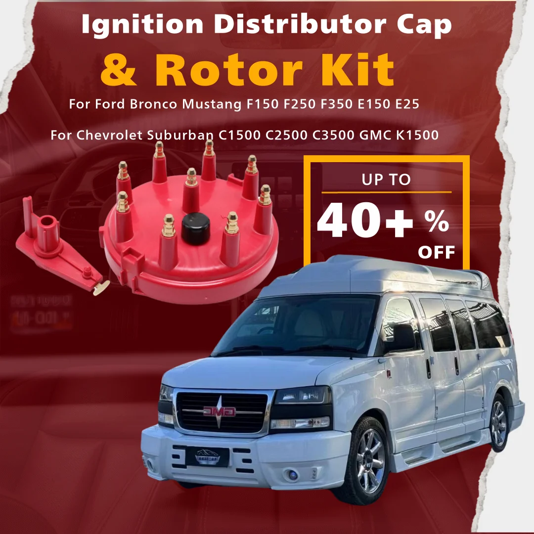 Ignition Distributor Cap Rotor Kit E6TZ12200F D7AE12106AA DR374B for Ford Bronco Mustang E25 F350 E150 F150 F250 Automotive