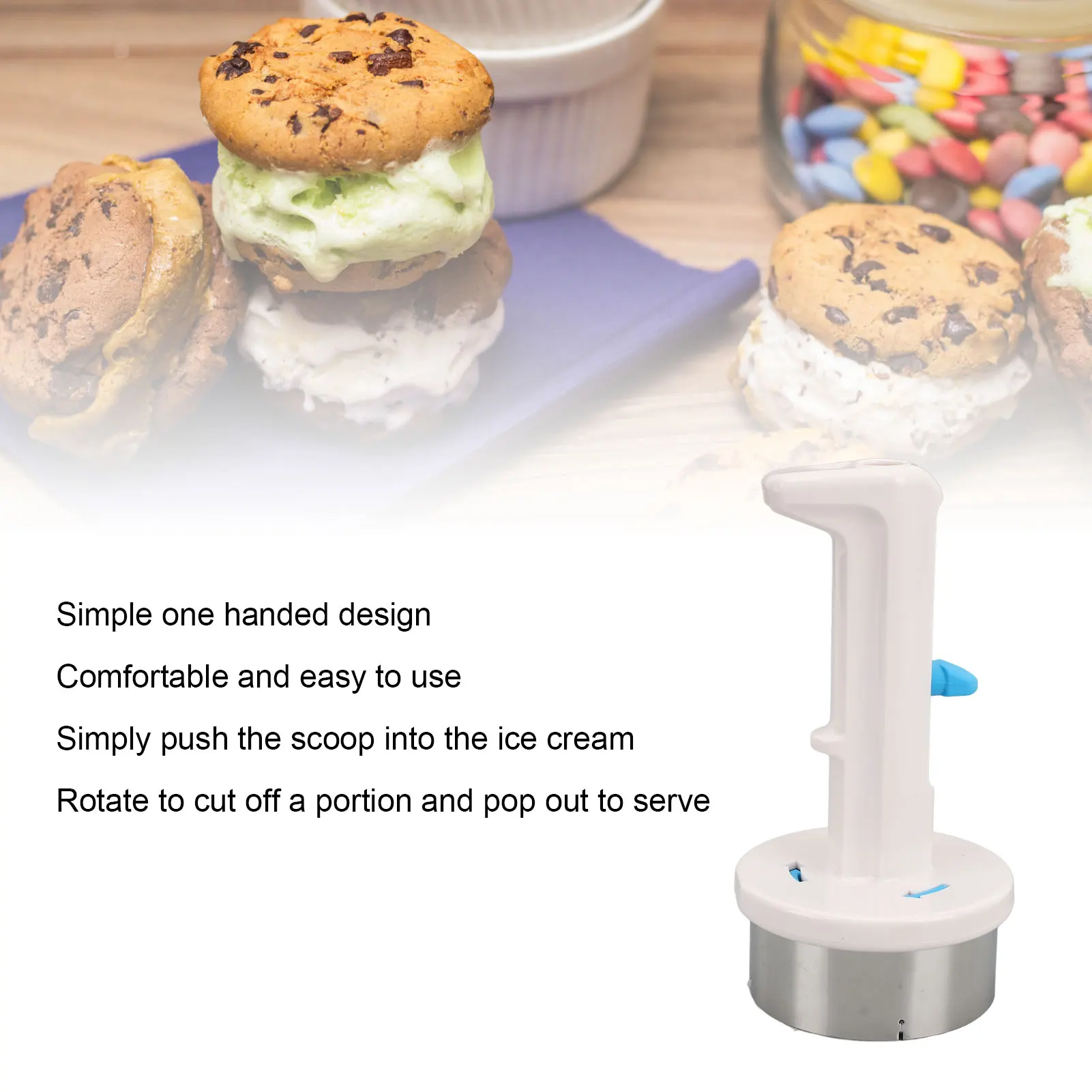 Ice Cream Scoop Ice Cream Scoop Professional One Handed Operating Sandwich Making Spoon for Kitchen Dessert Store