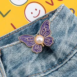 Butterfly Adjustable Waist Tightener Button Clips (PURPLE)